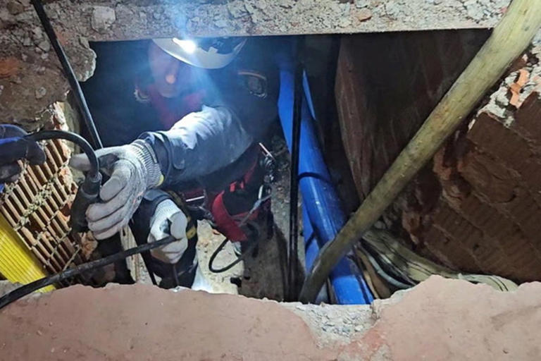 Underground drug-smuggling tunnel with rail system uncovered