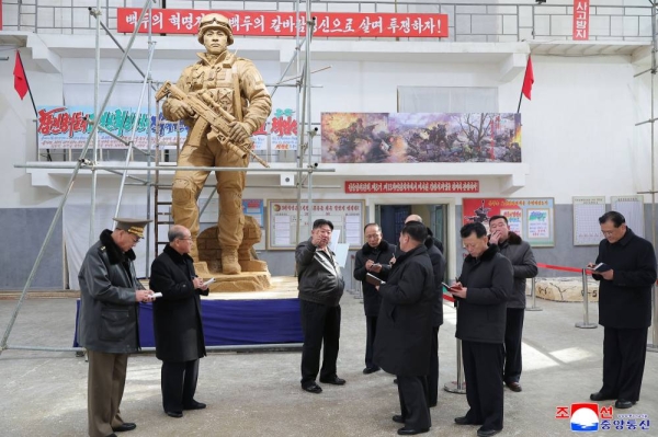 Top DPRK leader inspects memorial museum of overseas military operations under construction