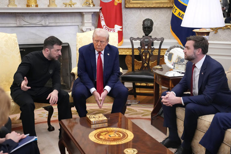 Trump-Zelensky meeting devolves into shouting match after Vance accuses Ukraine leader of being ‘disrespectful’