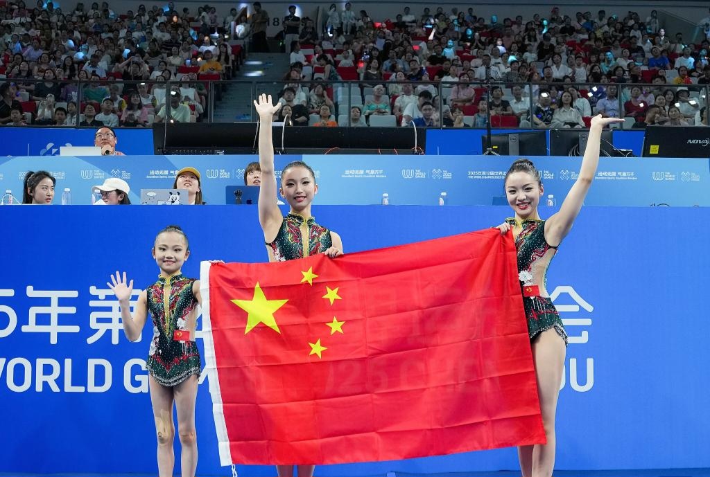 China claims acrobatics gymnastics women's group gold at World Games (updated)