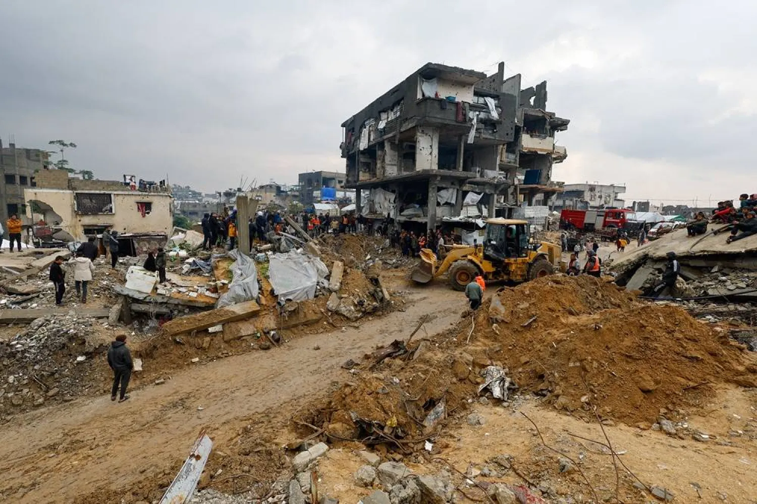 Gaza Civil Defense Says 13 Dead as Heavy Rains Batter Territory