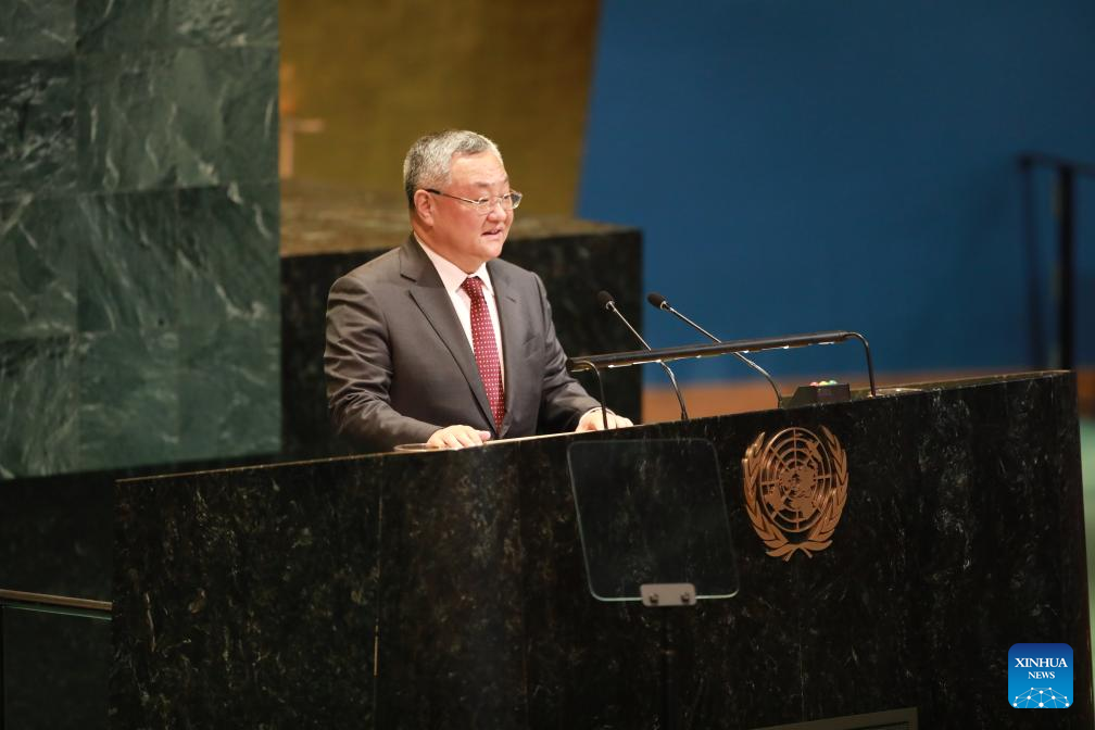 Chinese envoy calls for efforts to uphold int'l system with UN at coreChinese envoy calls for efforts to uphold int'l system with UN at core