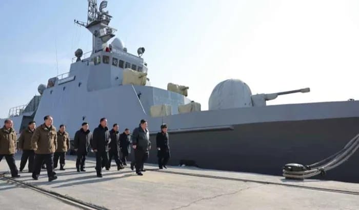 Top DPRK leader inspects Choe Hyon destroyer ahead of June delivery
