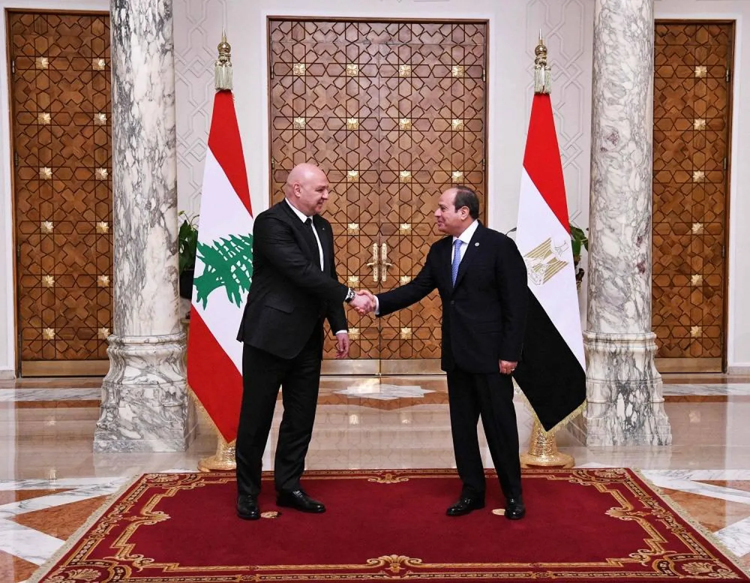Sisi Stresses Egypt’s Support to Lebanon’s Sovereignty, Reconstruction as Aoun Visits 
