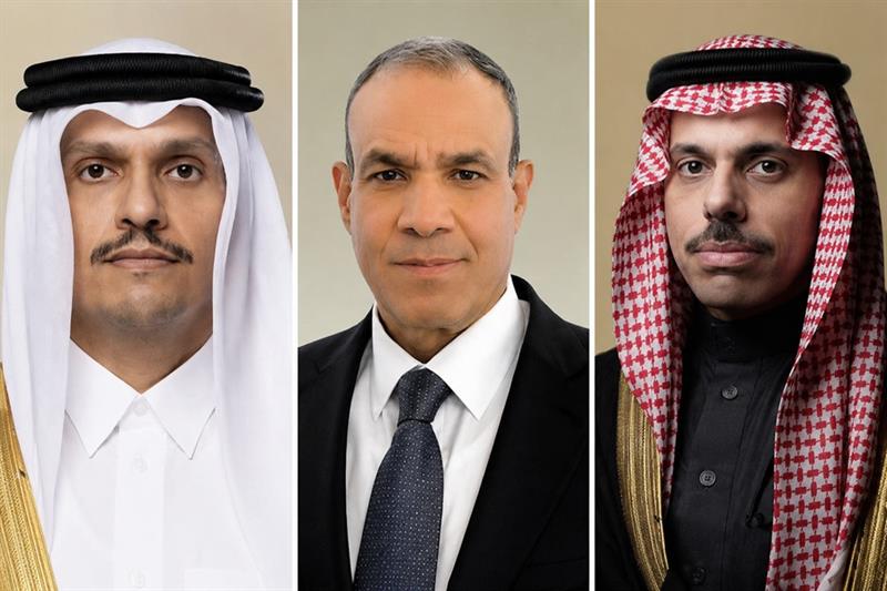Egypt, Qatar, and Saudi FMs discuss efforts to reduce regional escalation
