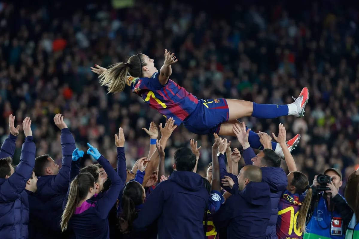 Barcelona thrashes Real Madrid to reach Women's Champions League semis